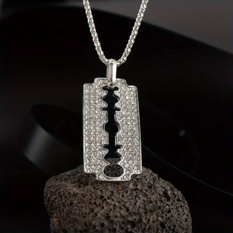 Hip Hop Styled Trendy Razor Blade Pendant-
