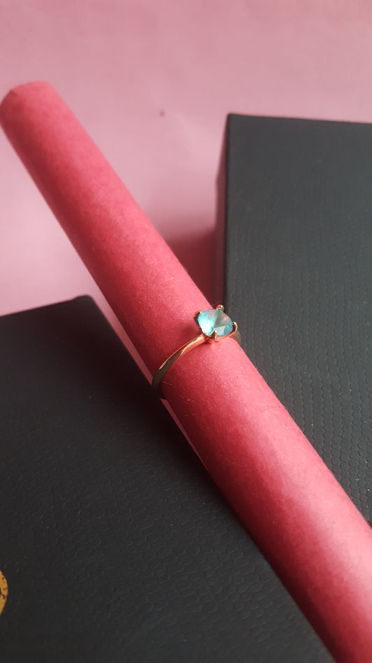Aquamint Gemstone Minimal Ring
