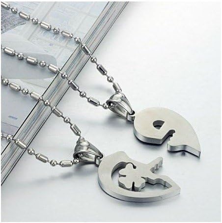 Love Lock & Key Clover Necklace Set-