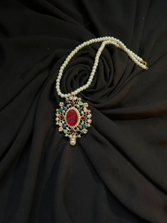 💎 Rangrez Royale – Pearl & Stone Jewelry Set