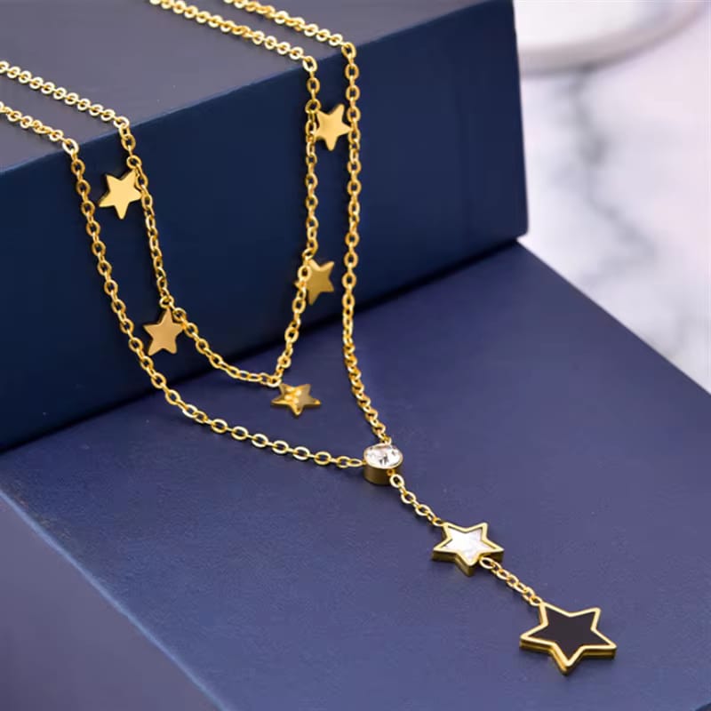 Korean Star Tassel Pendant Locket-