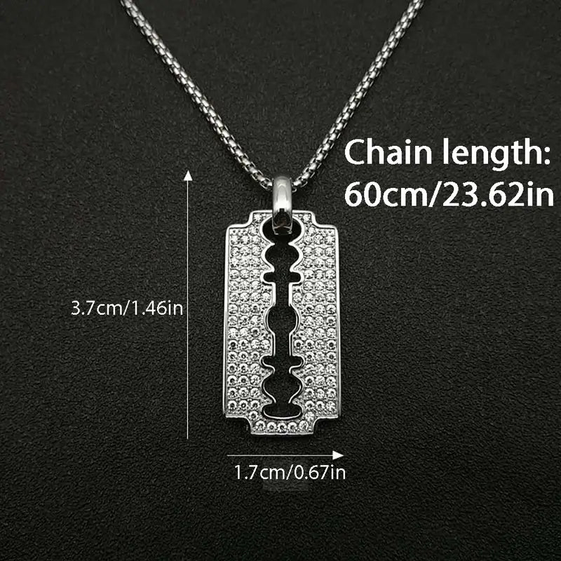 Hip Hop Styled Trendy Razor Blade Pendant-