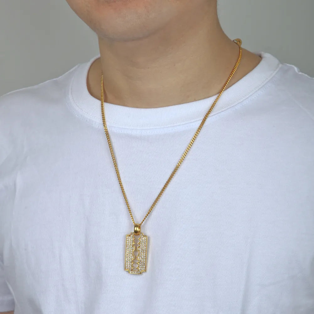 Hip Hop Styled Trendy Razor Blade Pendant-