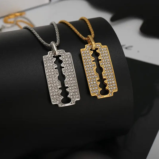 Hip Hop Styled Trendy Razor Blade Pendant-