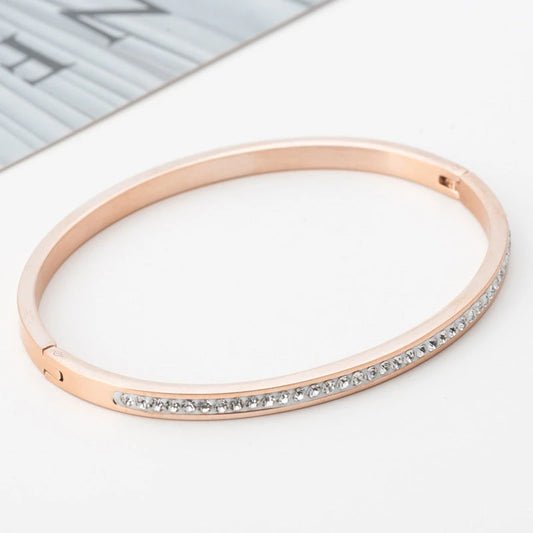 Sleek Rose Gold Bangle Bracelet-