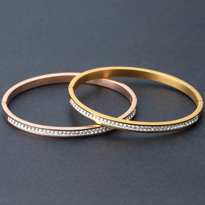 Sleek Rose Gold Bangle Bracelet-