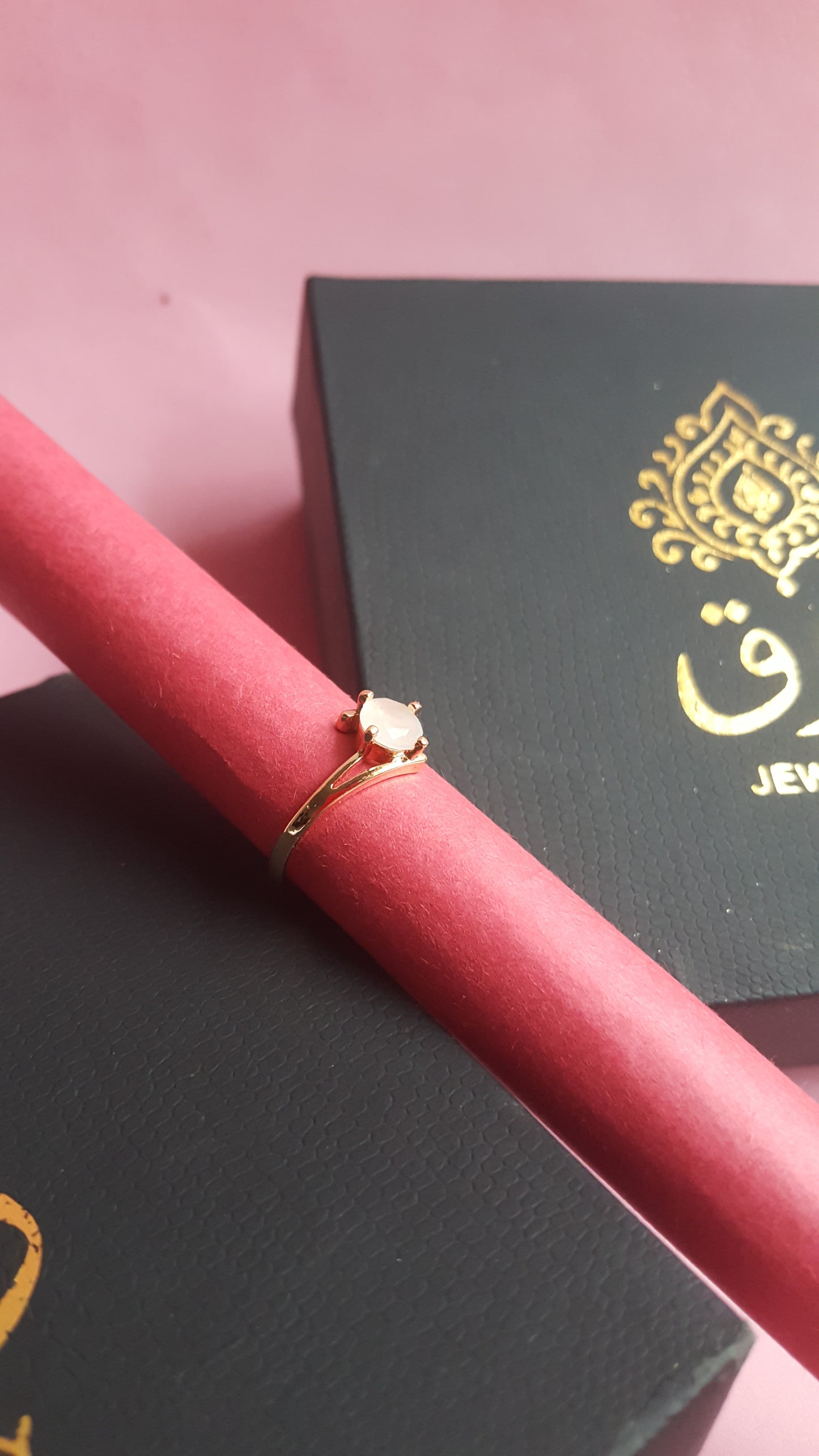 Luna Arc Moonstone Ring