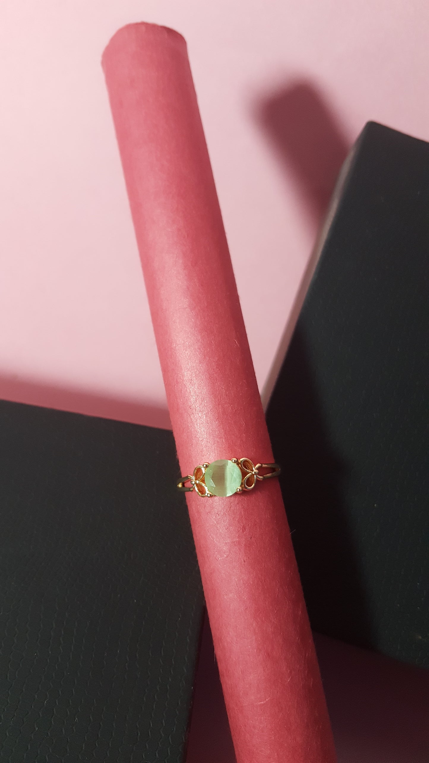 Sage Dome Green Stone Ring
