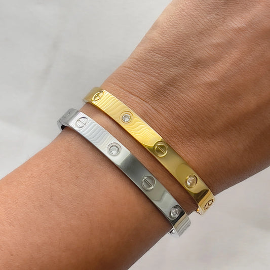 Cartier Styled Timeless Love Screw Bangle