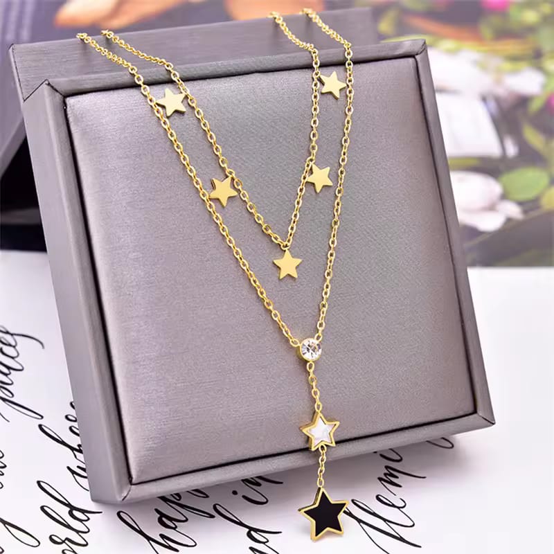 Korean Star Tassel Pendant Locket-