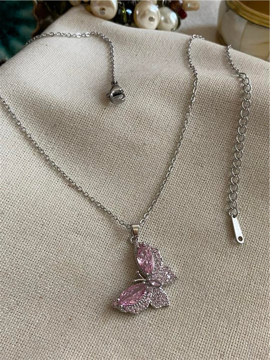 Beautiful Korean Styled Butterfly Pendant Locket-
