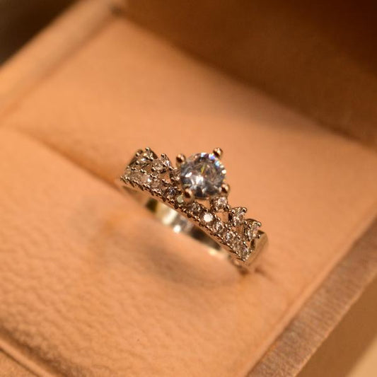 Regal Glow Tiara Crown Ring-