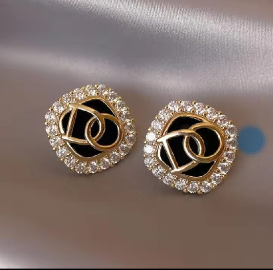 Regal Monogram Halo Studs-