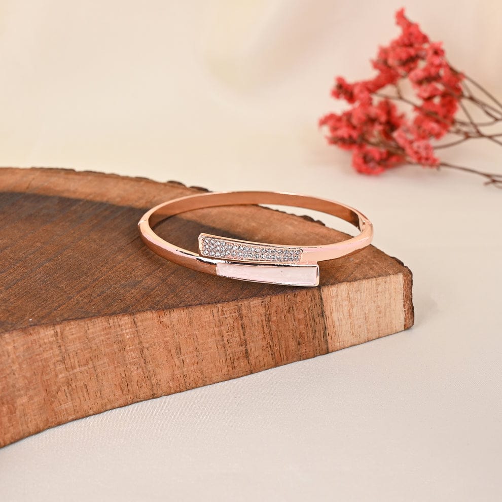 Delicate Rose Gold Bangle Style Bracelet-