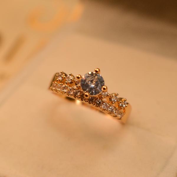 Regal Glow Tiara Crown Ring-