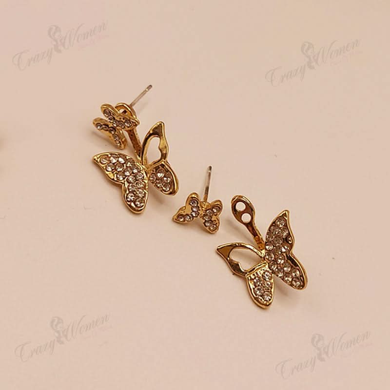 Butterfly Dual-Style Crystal Earrings